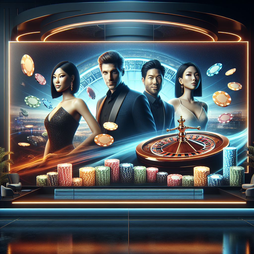 Banner de juego responsable en BetWarrior con fichas, ruleta y ambiente controlado digital.